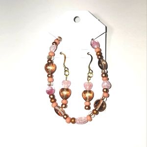 Beaded Bracelet & Earrings Set